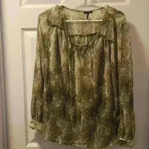 Daisy Fuentes women's sz med sheer print blouse - Picture 1 of 3